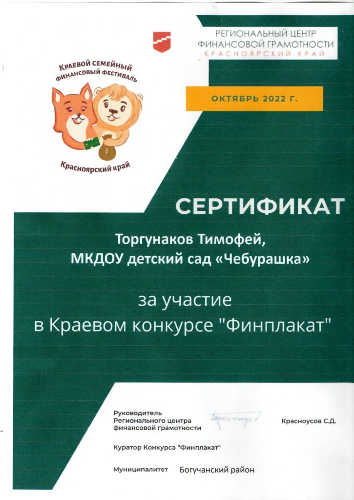 Сертификат Финплакат Торгунаков Тимофей (1)